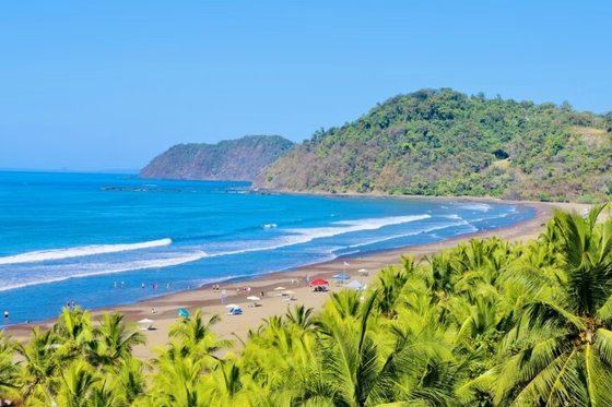 Vista aérea de Playa Jacó, Puntarenas, Costa Rica